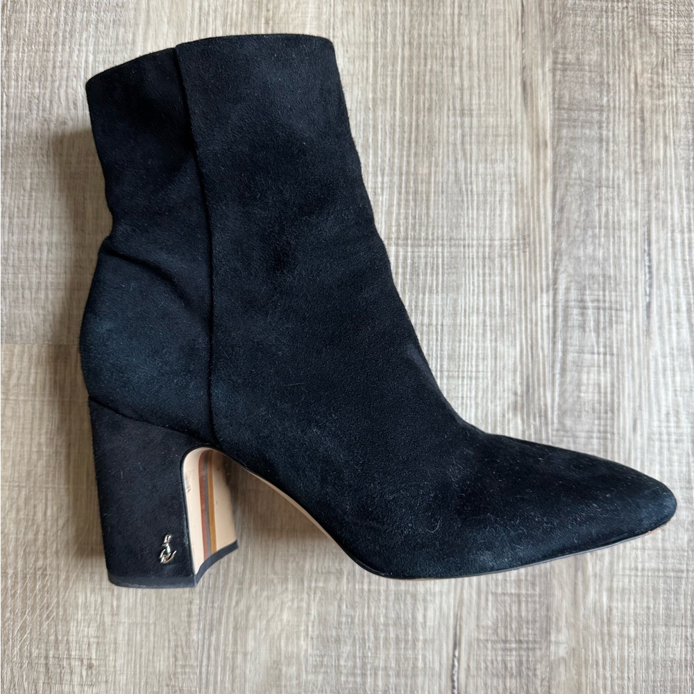 Sam Edelman Black Suede Ankle Boots